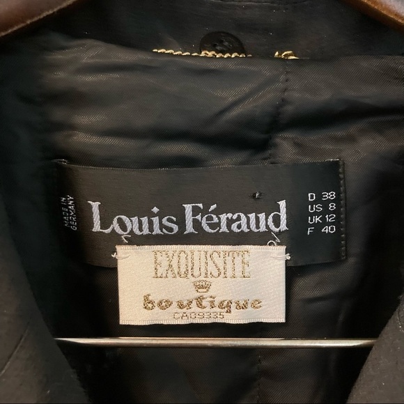 LOUIS FERAUD Sz 8 Vintage Coat Double Breasted Velvet Button Made in  Germany - Picture 6 of 13